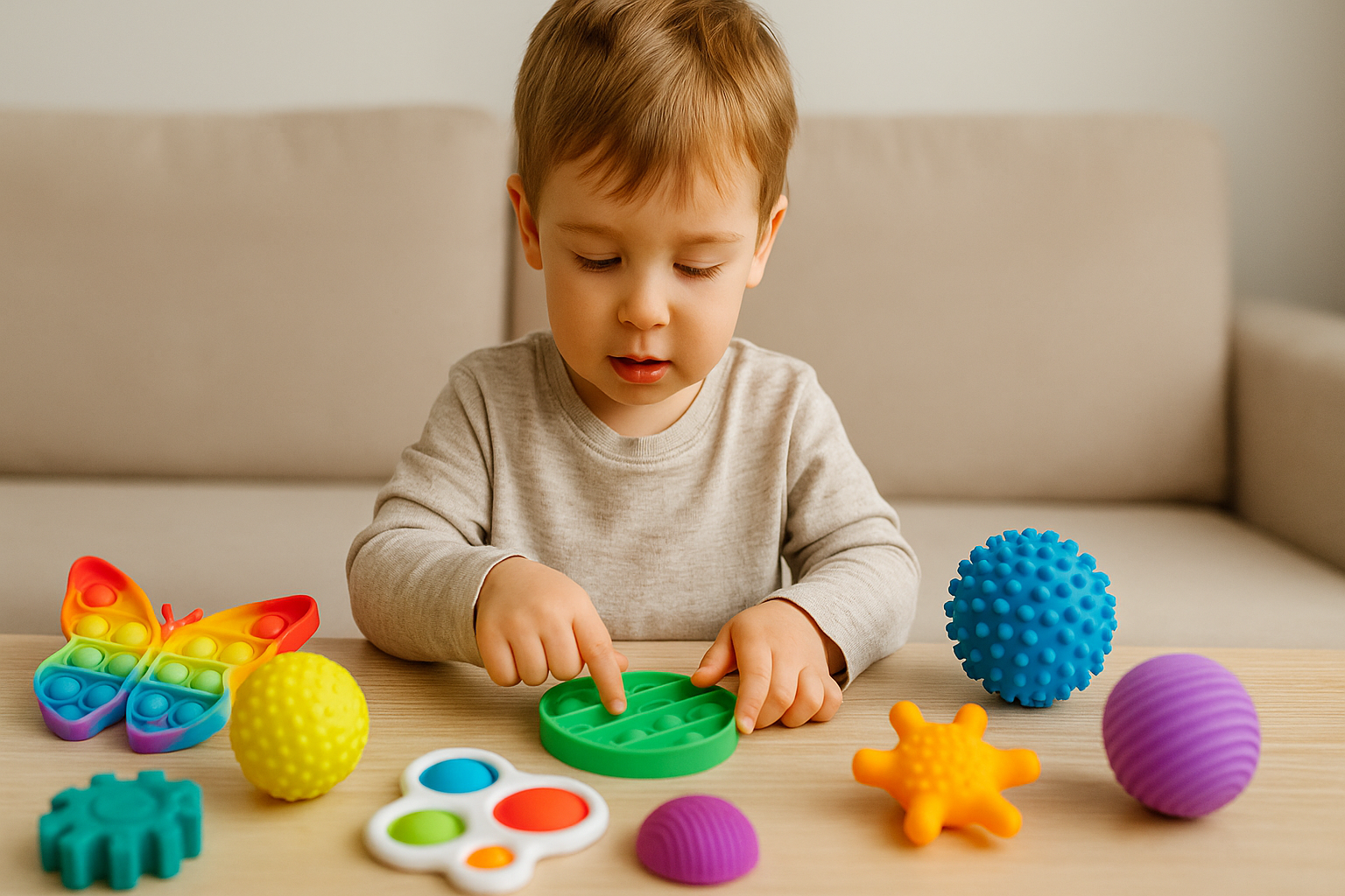 Brinquedos sensoriais para crianÃ§as de 2 anos