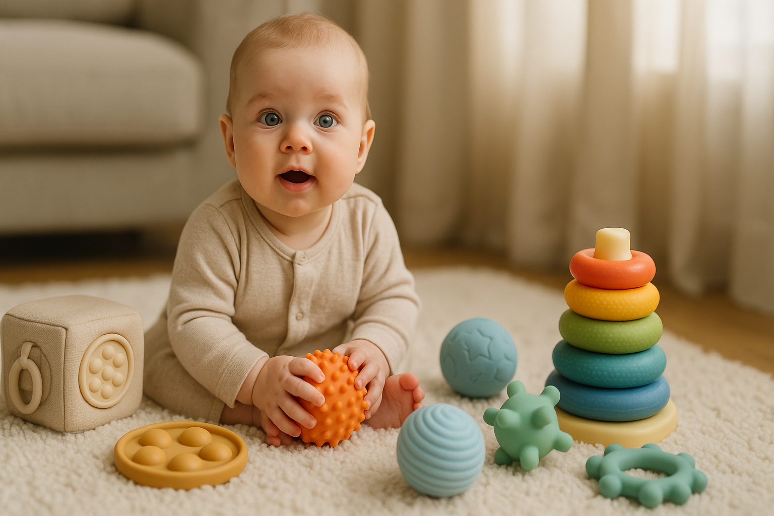 Brinquedos sensoriais a partir dos 6 meses