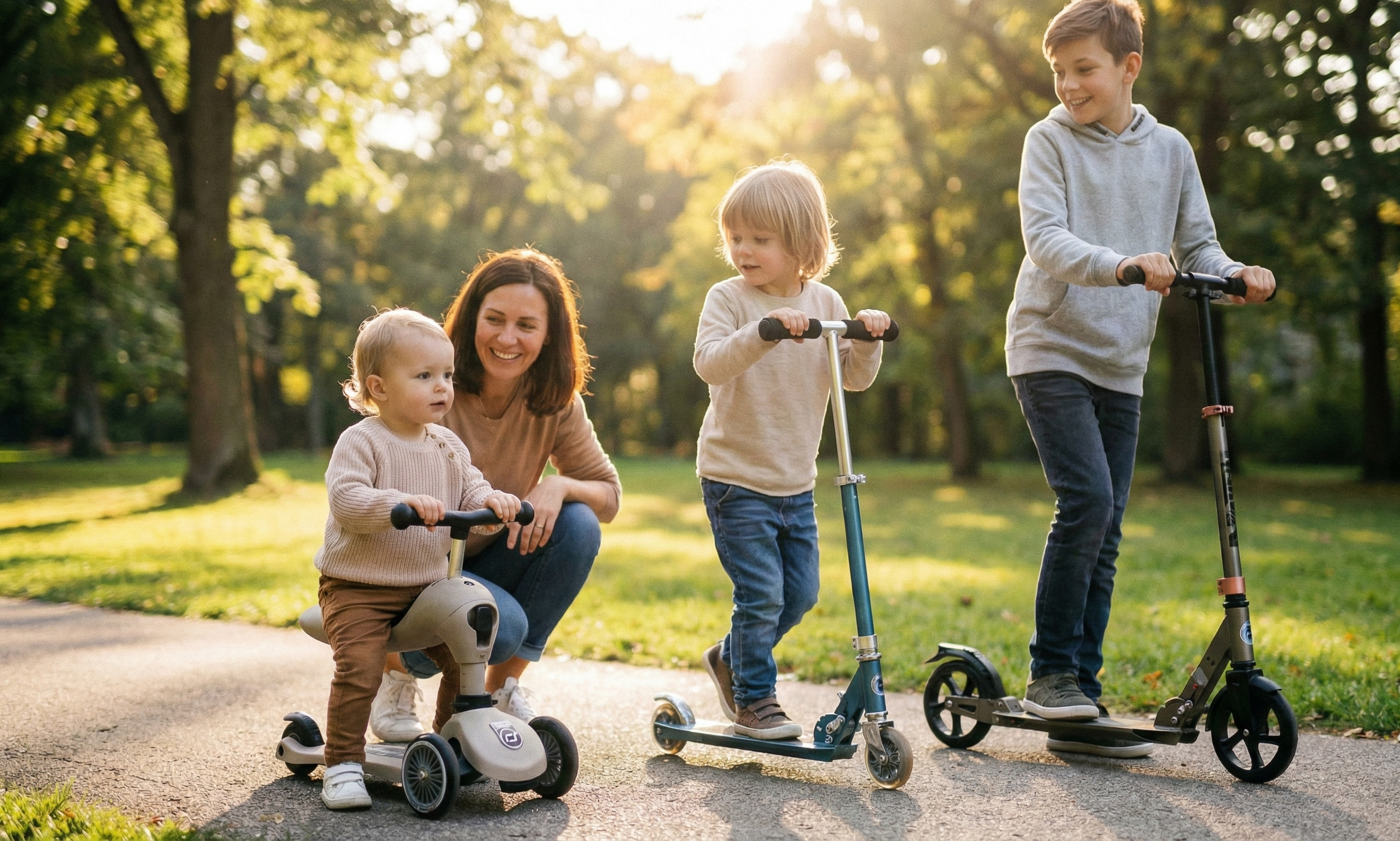 Como escolher uma trotineta para criança consoante a idade