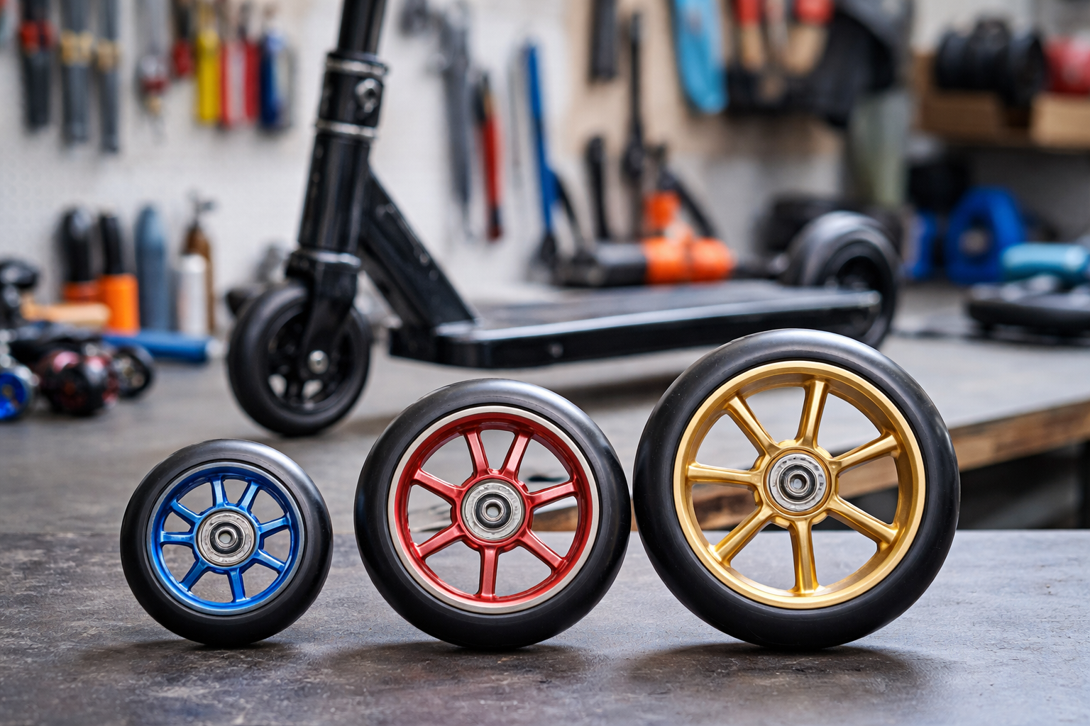 Como escolher o tamanho das rodas da trotinete