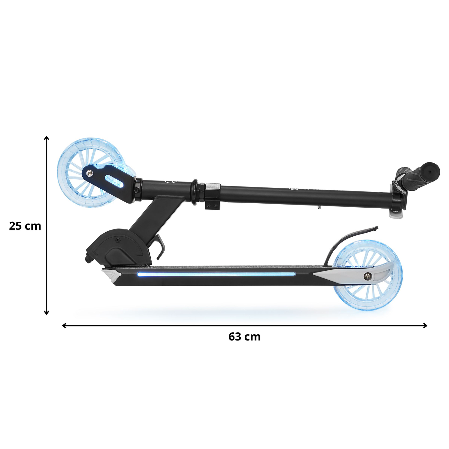 Scooter de duas rodas com iluminação LED, dobrável - Hypermotion Ice Flash