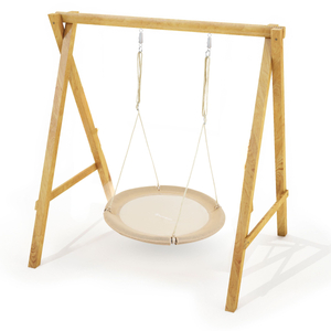 Baloiço ninho de cegonha HyperMotion - 100 cm de diâmetro, cor bege boho