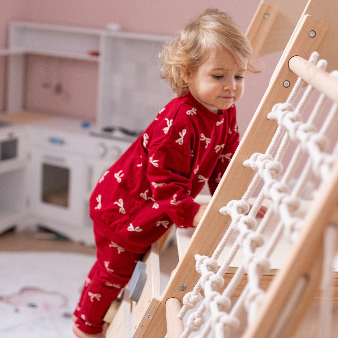 Parque infantil doméstico em madeira XL 5em1