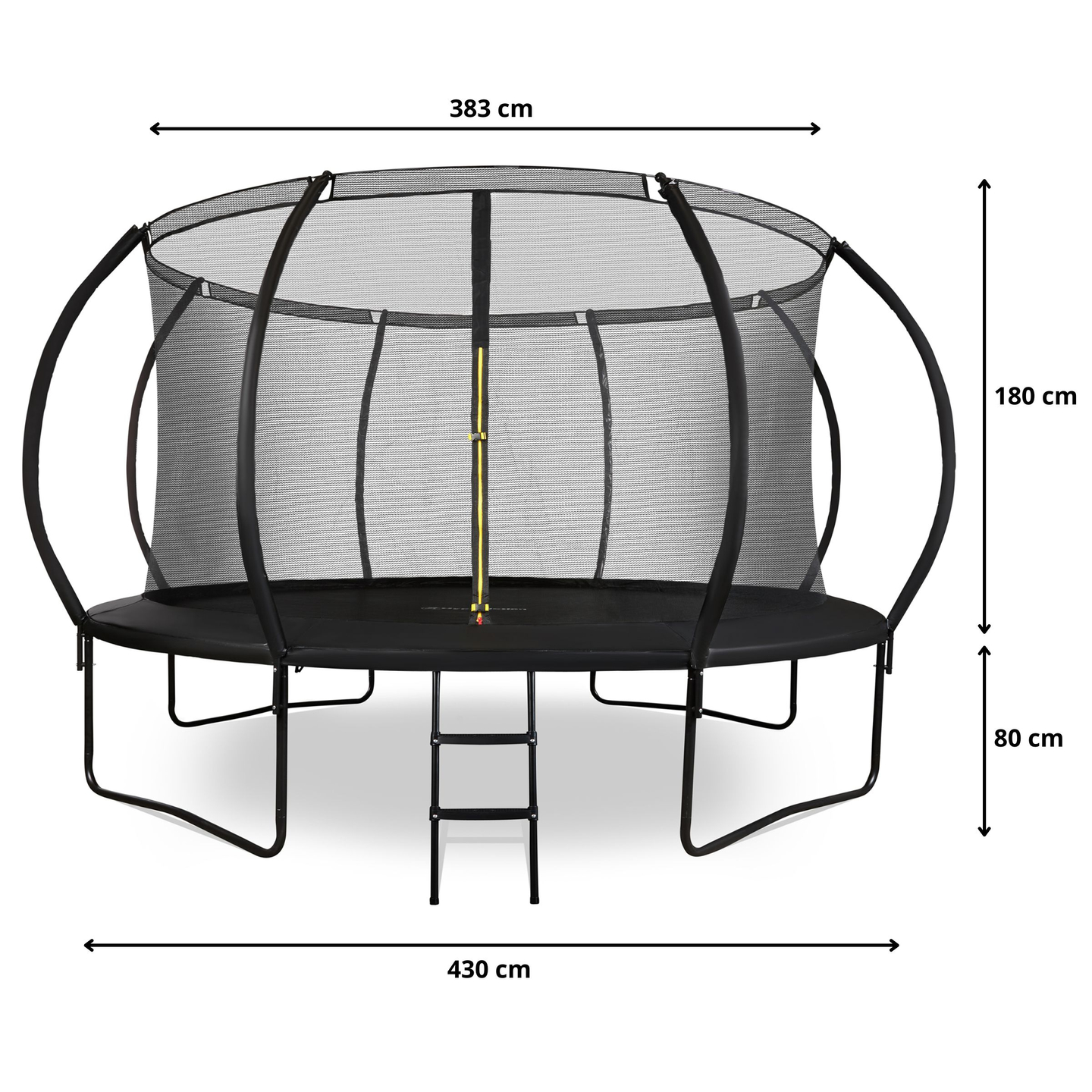 Trampolim de jardim XXXL para crianças HyperMotion - 430 cm 14FT - com escada e rede interna - para casa e jardim - 150kg max