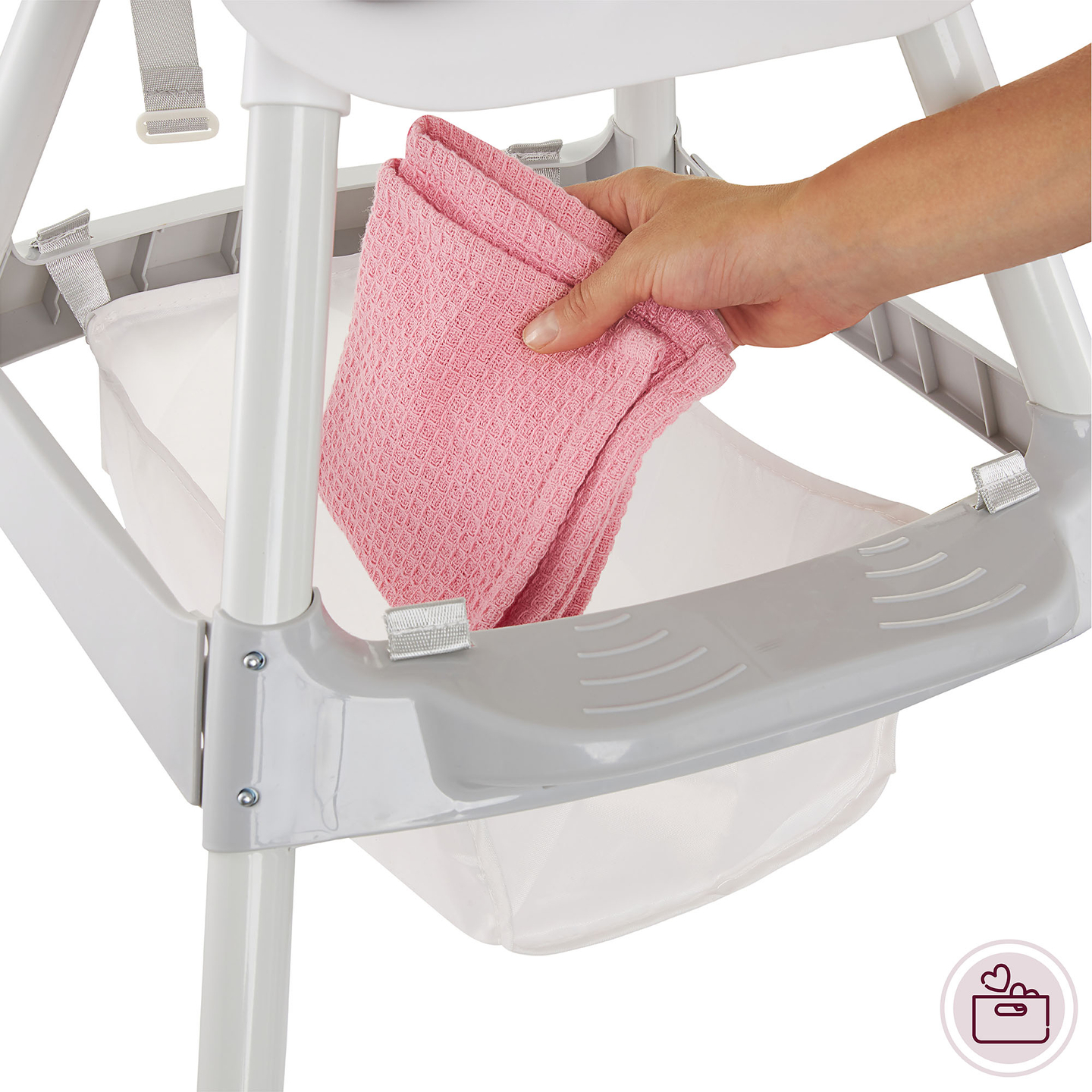 Moby-System Magnolia Cadeira alta ajustável 2 em 1 - cinzento