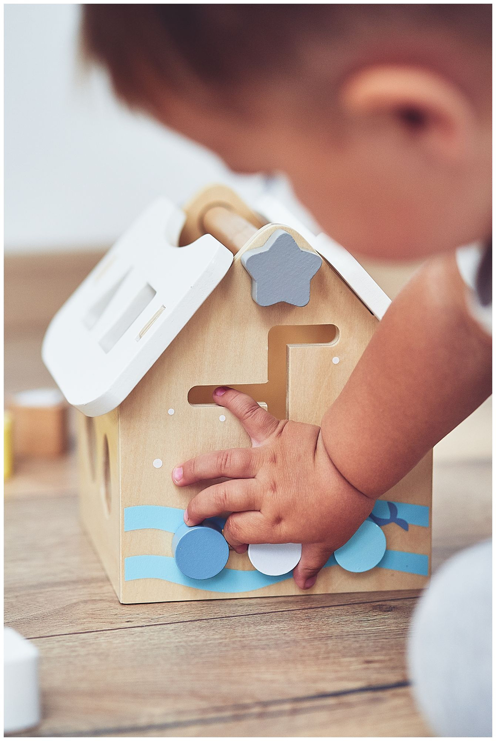 Sorter - uma casa educacional de madeira com blocos