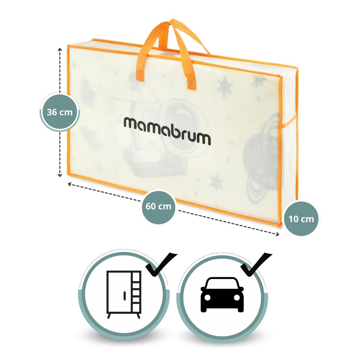 Tapete de espuma dobrável de dupla face 180 x 120 x 1cm - Cosmos/Triângulos geométricos
