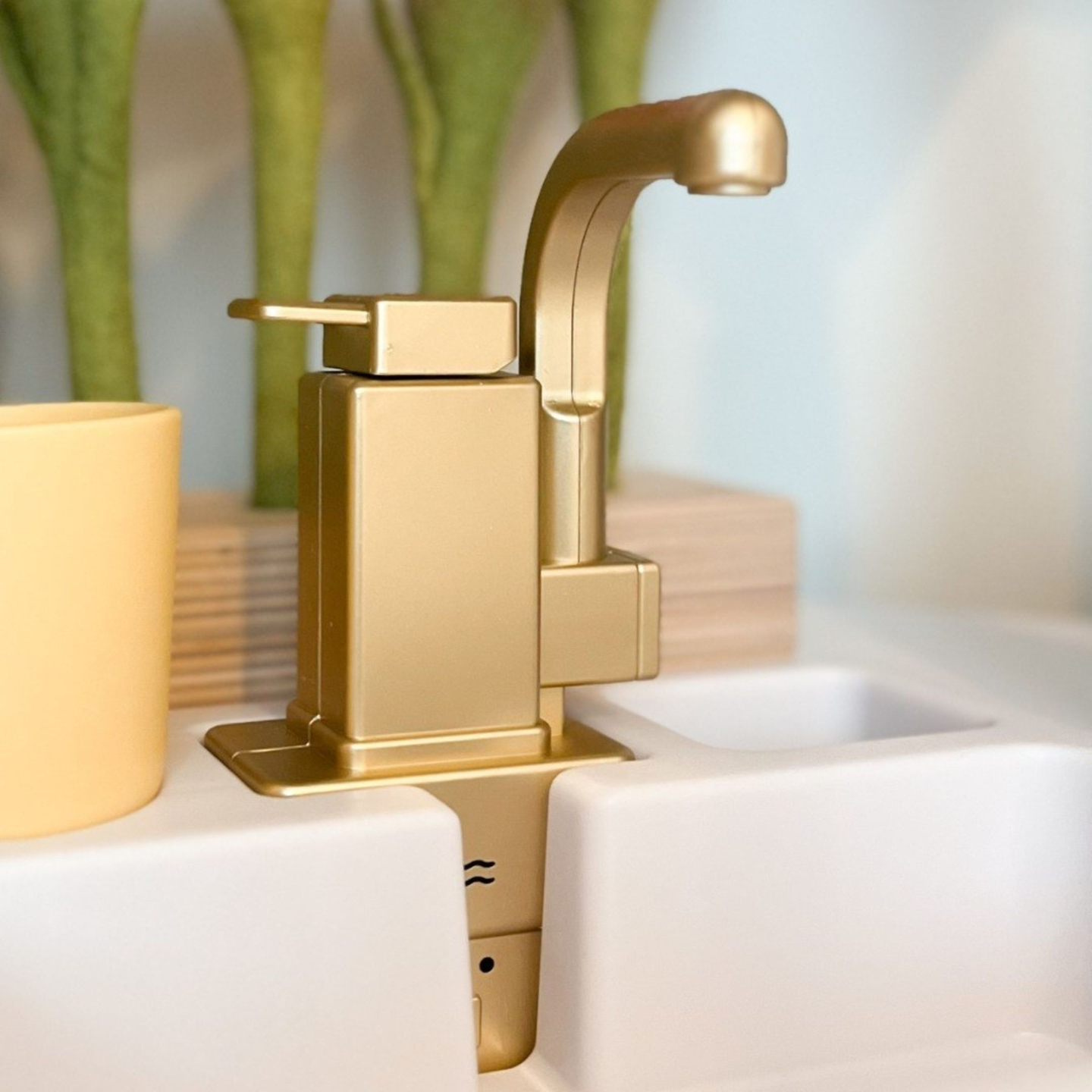 XXXXL grande cozinha interactiva de madeira com iluminação LED, máquina de lavar roupa, micro-ondas, máquina de café e conjunto de frutas e legumes - 50 elementos