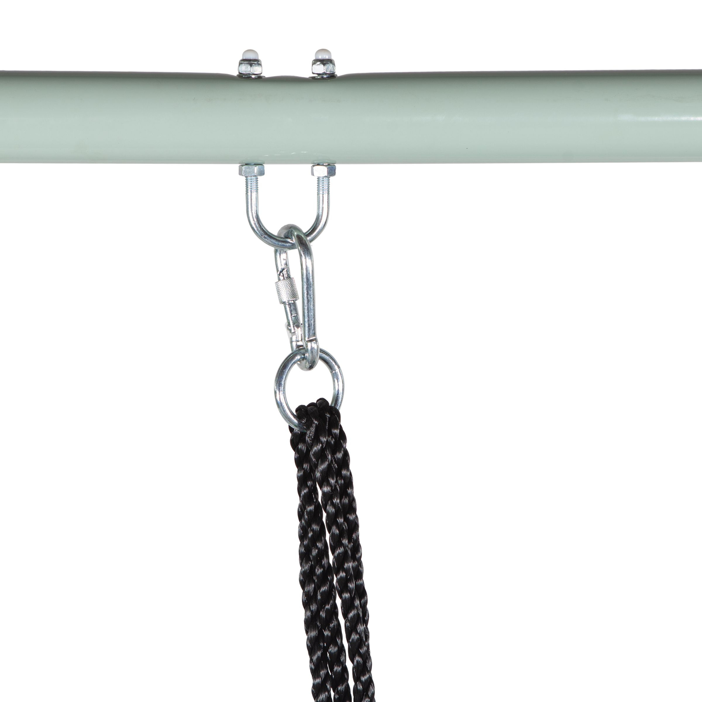 Balanço de jardim tipo ninho de cegonha com moldura e cordas