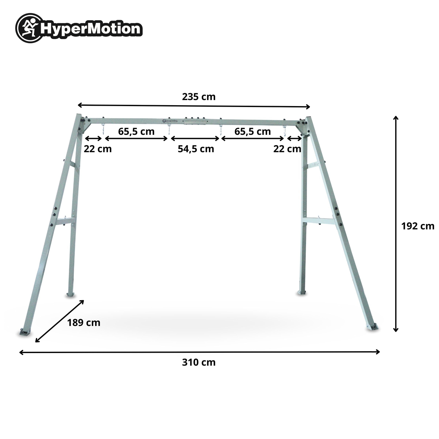 Estrutura de aço para baloiço de jardim ou rede de descanso
