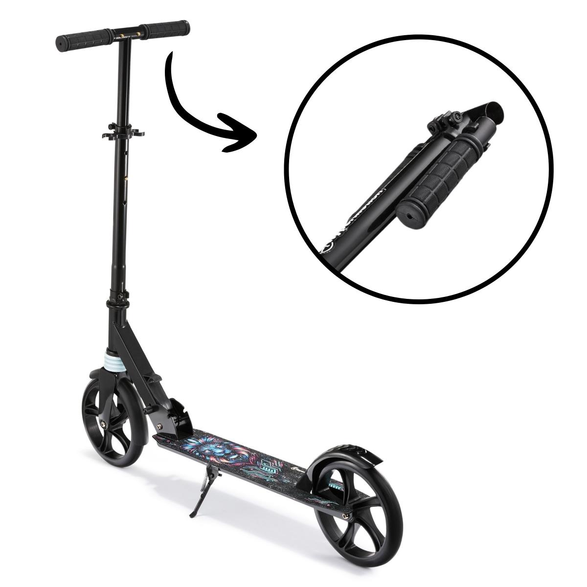 Trotinete de duas rodas para jovens adultos - com amortecedor - Hypermotion CITY SWIFT Digital Lion - 100kg