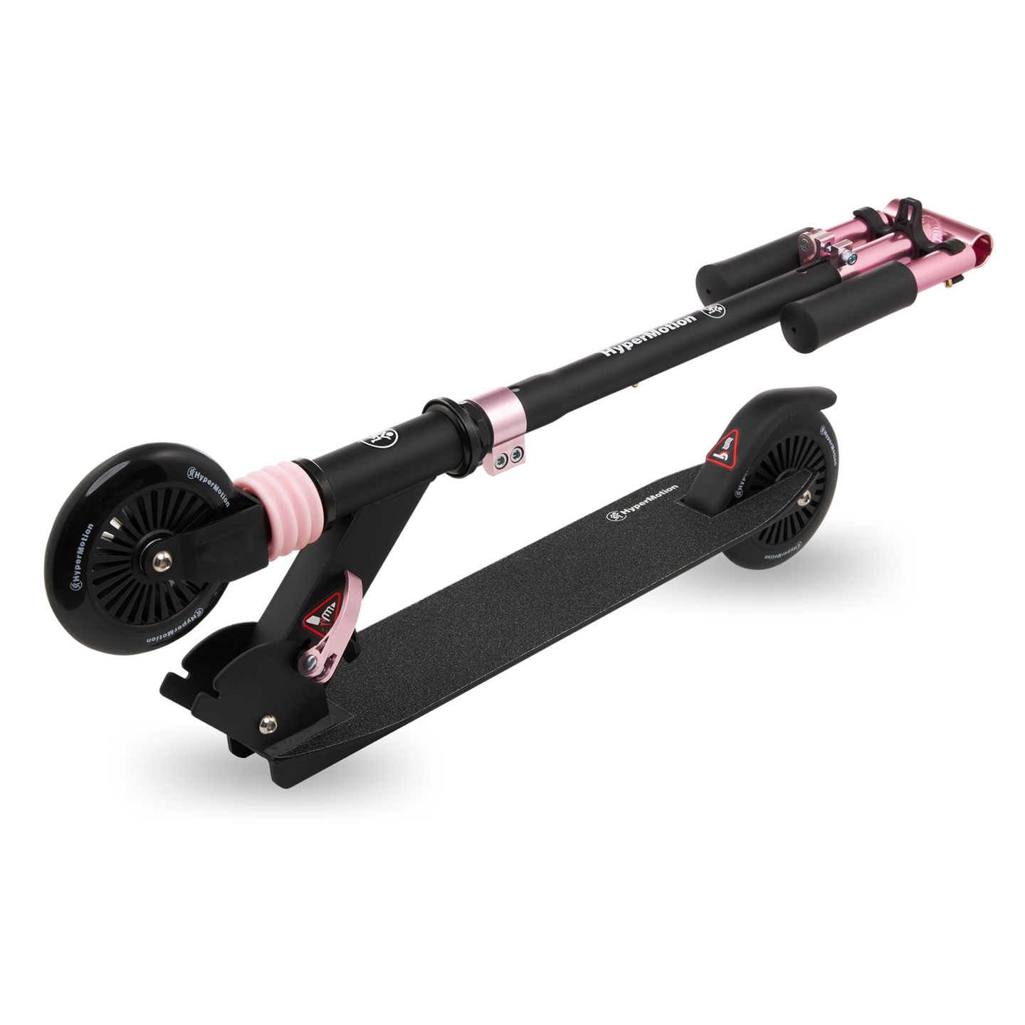 Scooter de duas rodas com amortecedor WALLY 4-9 anos da HyperMotion, preto e rosa