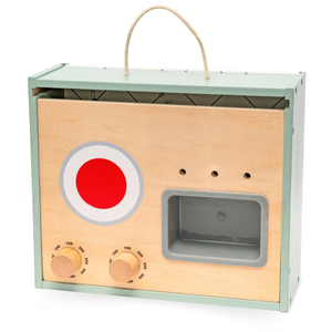 Mini cozinha em madeira com acessórios - dobrável