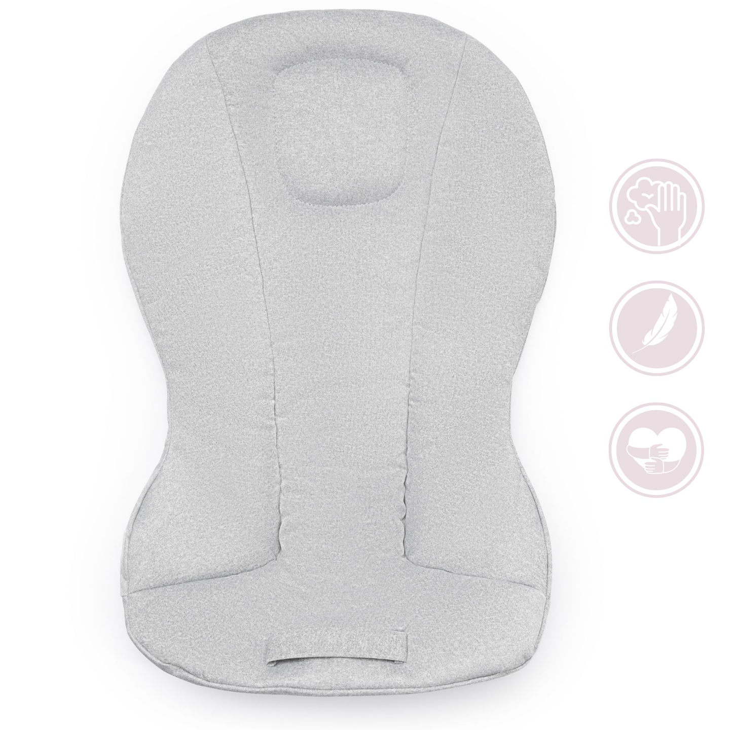 Cadeira de balanço 2 em 1 com inserção Moby-System LILY – cinza