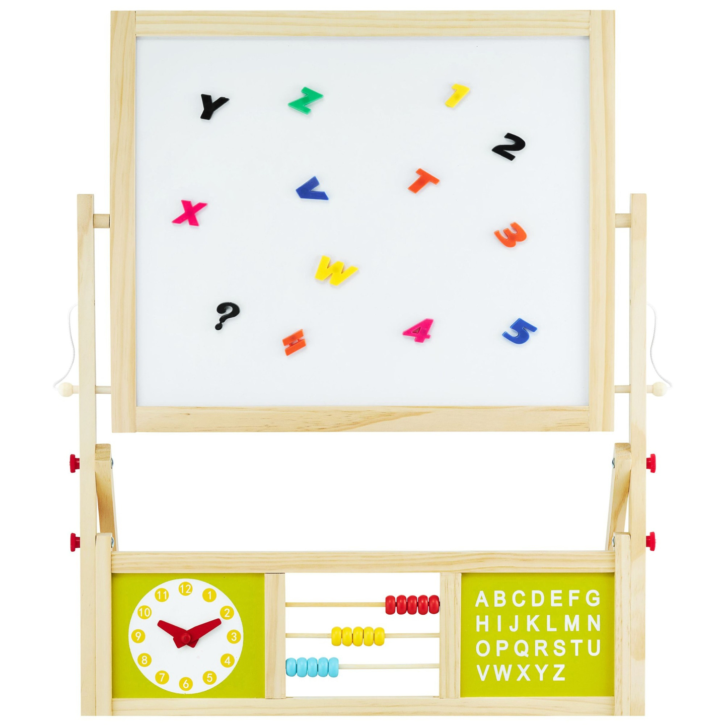 Grande quadro educativo de duas faces: magnético e quadro de giz - quadro de apagar a seco, de madeira