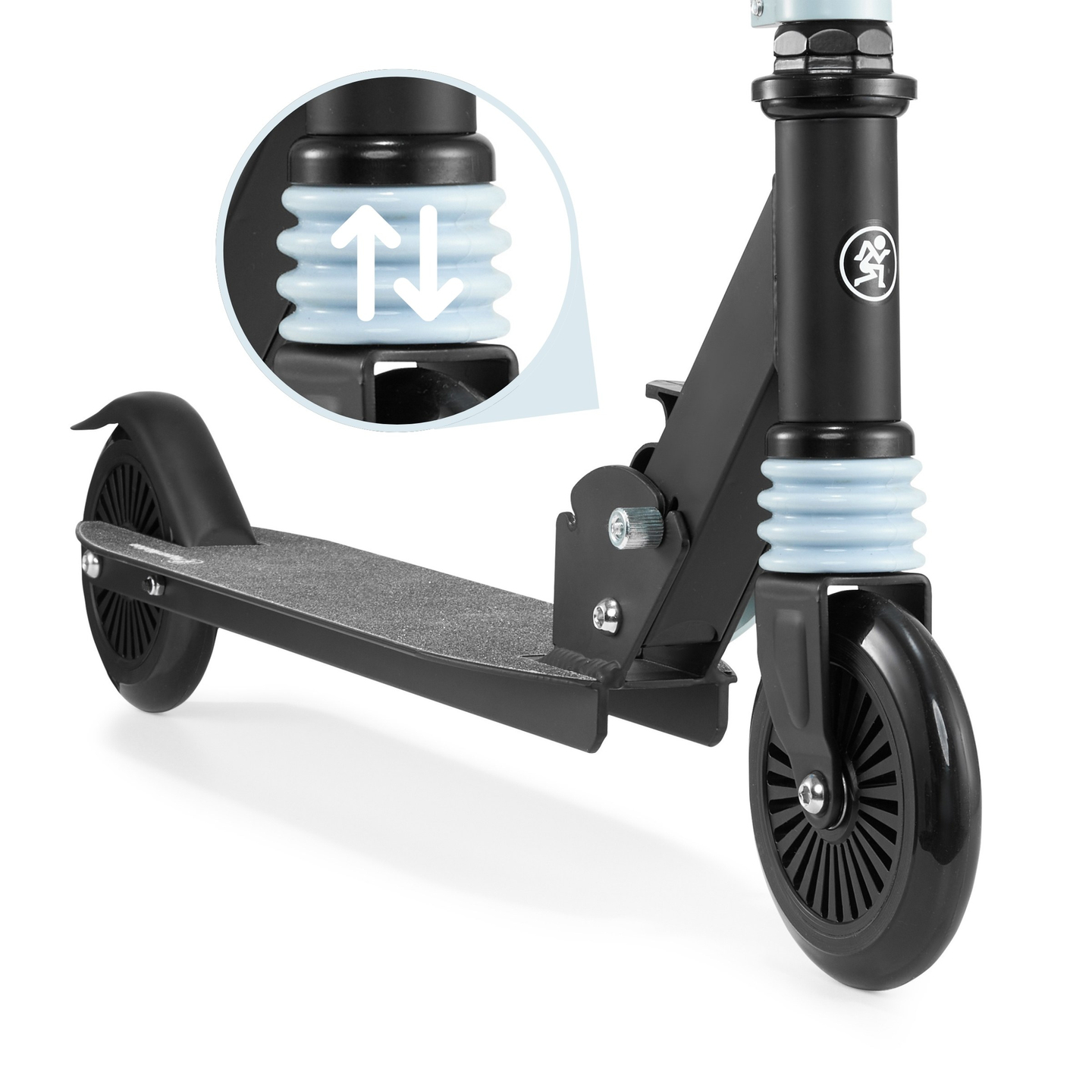 Scooter de duas rodas com amortecedor WALLY 4-9 anos da HyperMotion, preto e verde