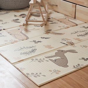 Tapete de espuma dobrável dupla face 180 x 120 x 1cm - Magic Forest/Autumn Streets - boho