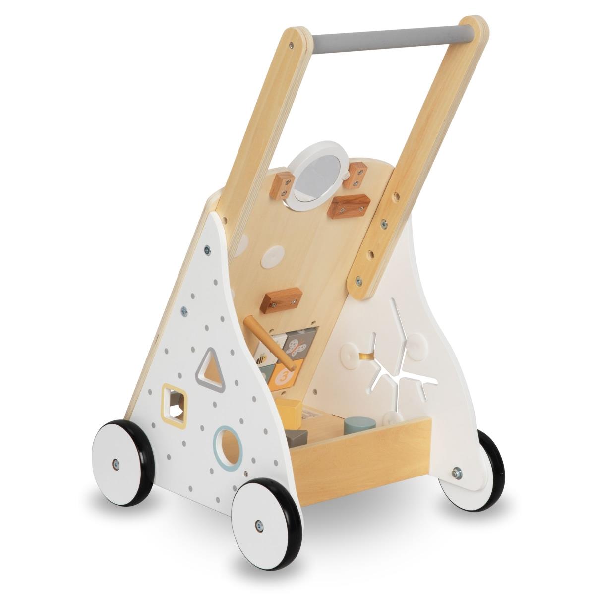 Andarilho educativo de madeira 8em1 / empurrador de bebés - prancha manipuladora