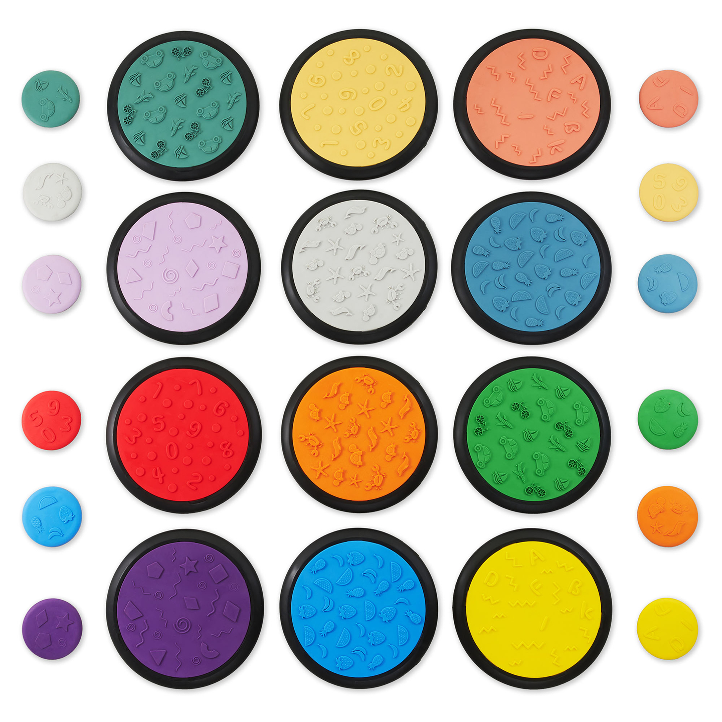 Discos sensoriais coloridos para crianças - 24 peças