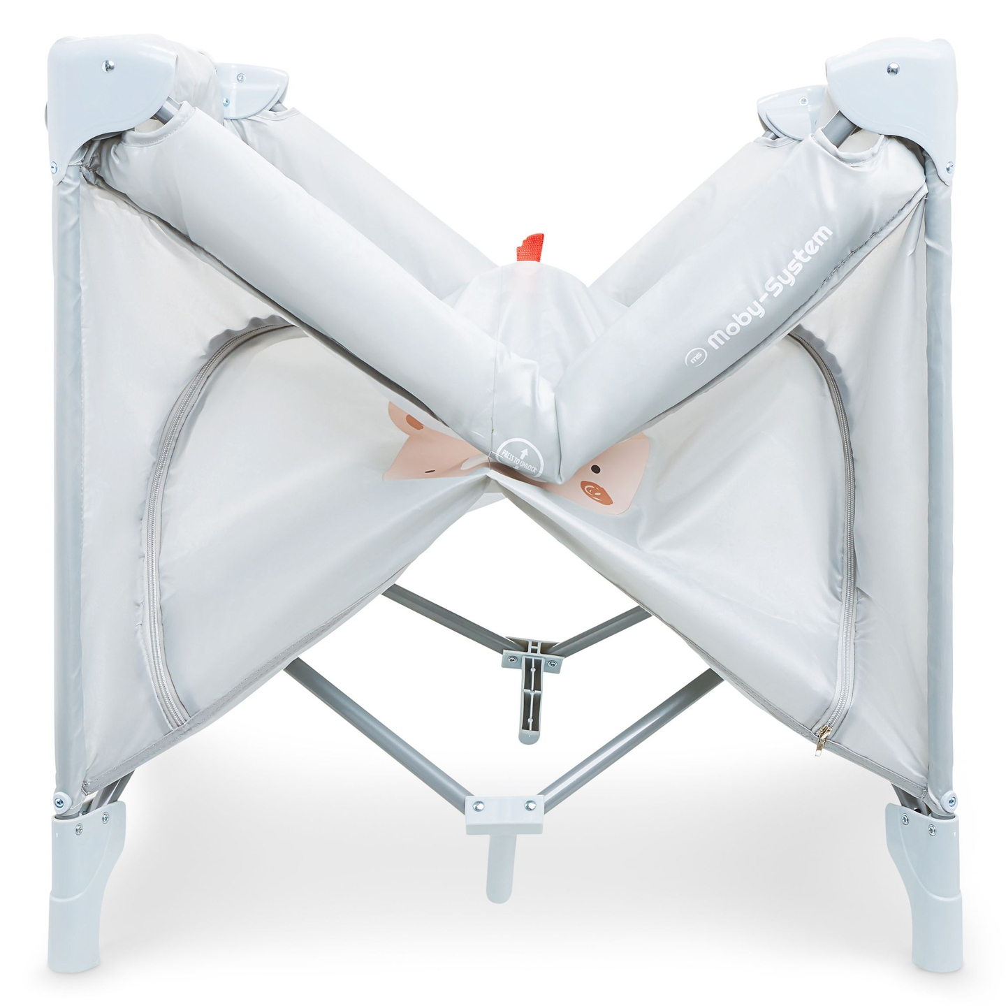 Cercadinho dobrável, berço de viagem para crianças com colchão e bolsa de transporte - Teddy Bear