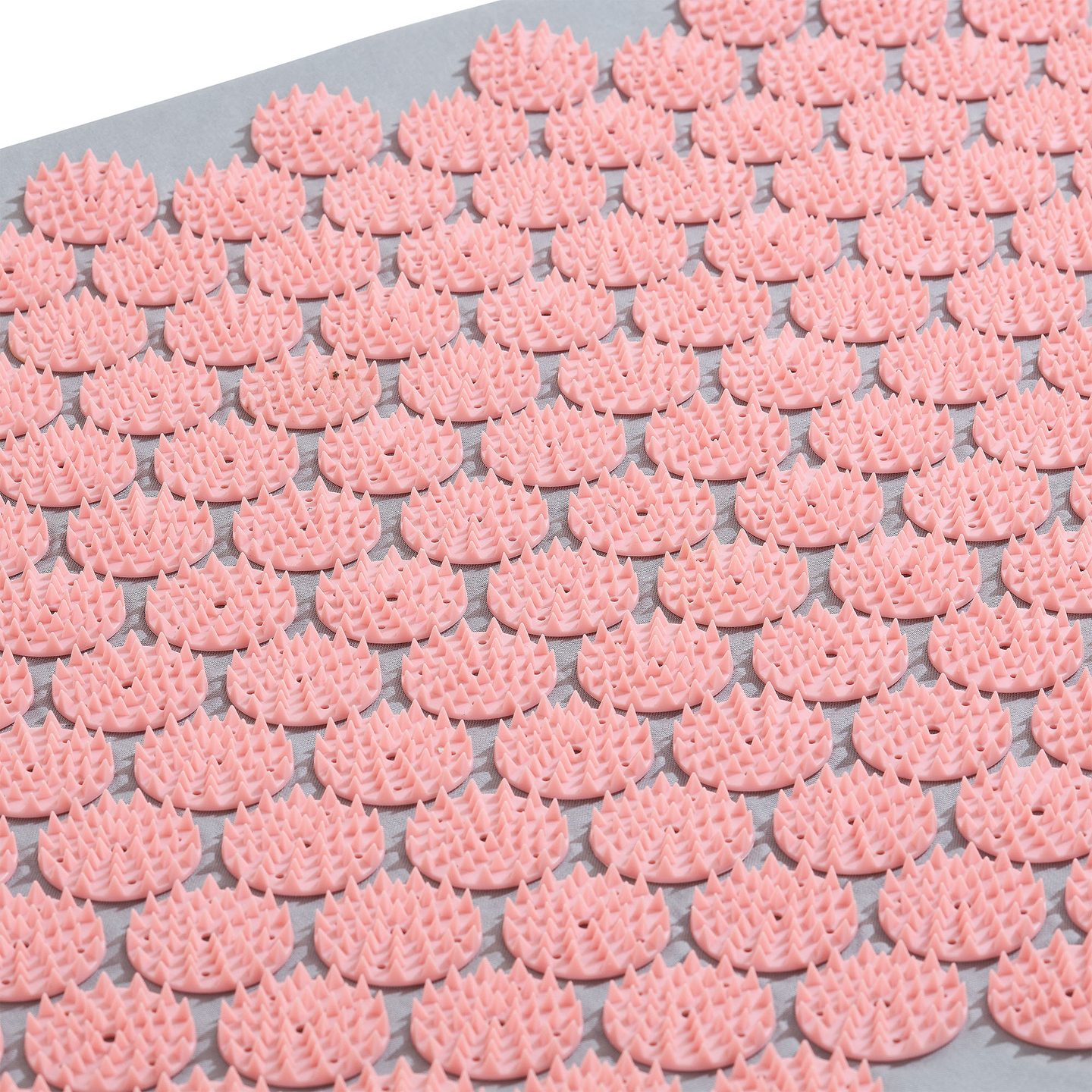 Tapete de acupressão em linho ecológico com fibra de coco e almofada de trigo sarraceno – 68 cm HyperMotion Cinza e Rosa