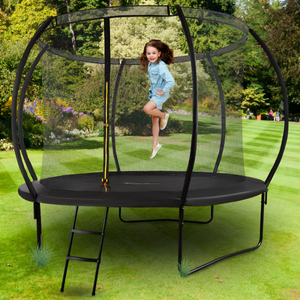 Trampolim de jardim XL infantil HyperMotion - 305 cm 10FT - com escada e rede interna - para casa e jardim
