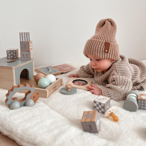 Caixa educativa Montessori para bebês - 6 brinquedos