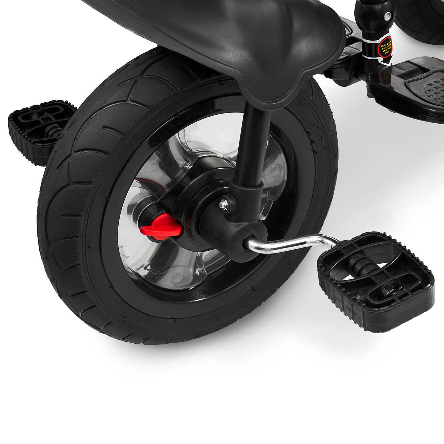 Triciclo para crianças de 1 a 4 anos - TOBI FREY - rosa - giratório - rodas infláveis + empurrador