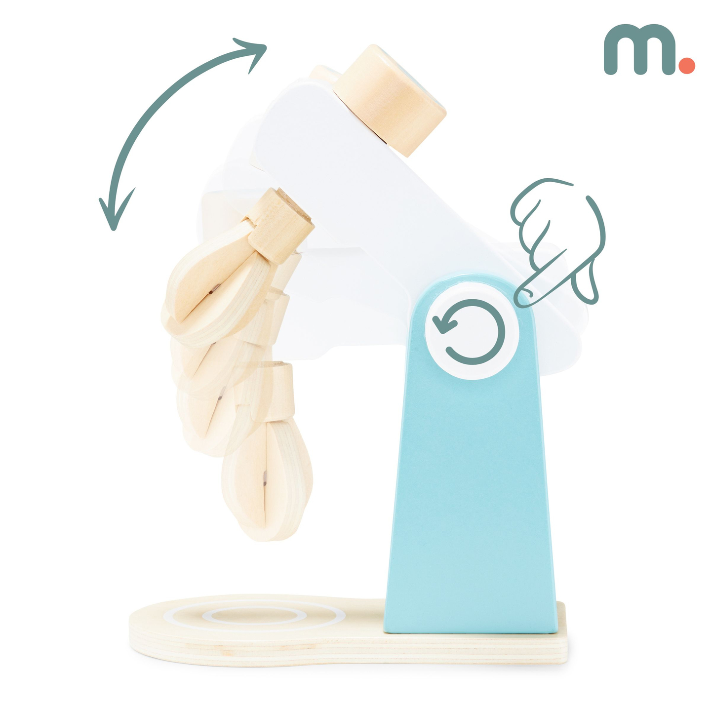 Misturador de madeira com acessórios