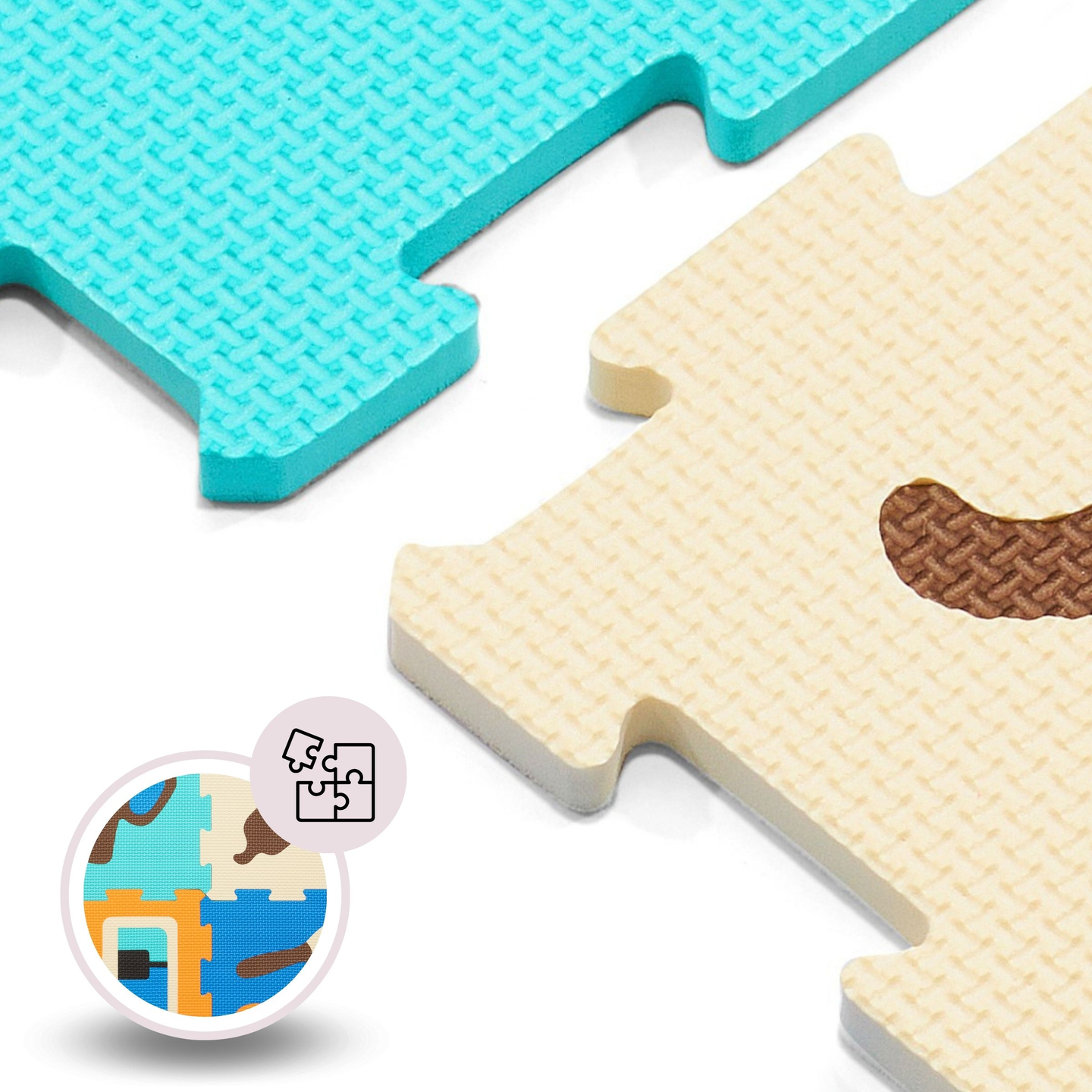 Quebra-cabeça de espuma educacional 90 x 90 x 1cm - Espuma EVA - padrão: instrumentos