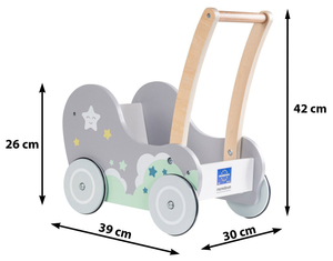 Dobranocka - carrinho de madeira, empurrador