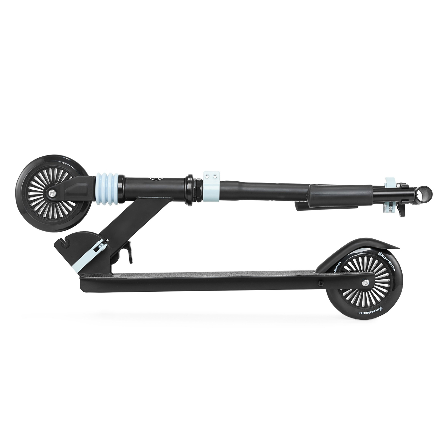 Scooter de duas rodas com amortecedor WALLY 4-9 anos da HyperMotion, preto e verde
