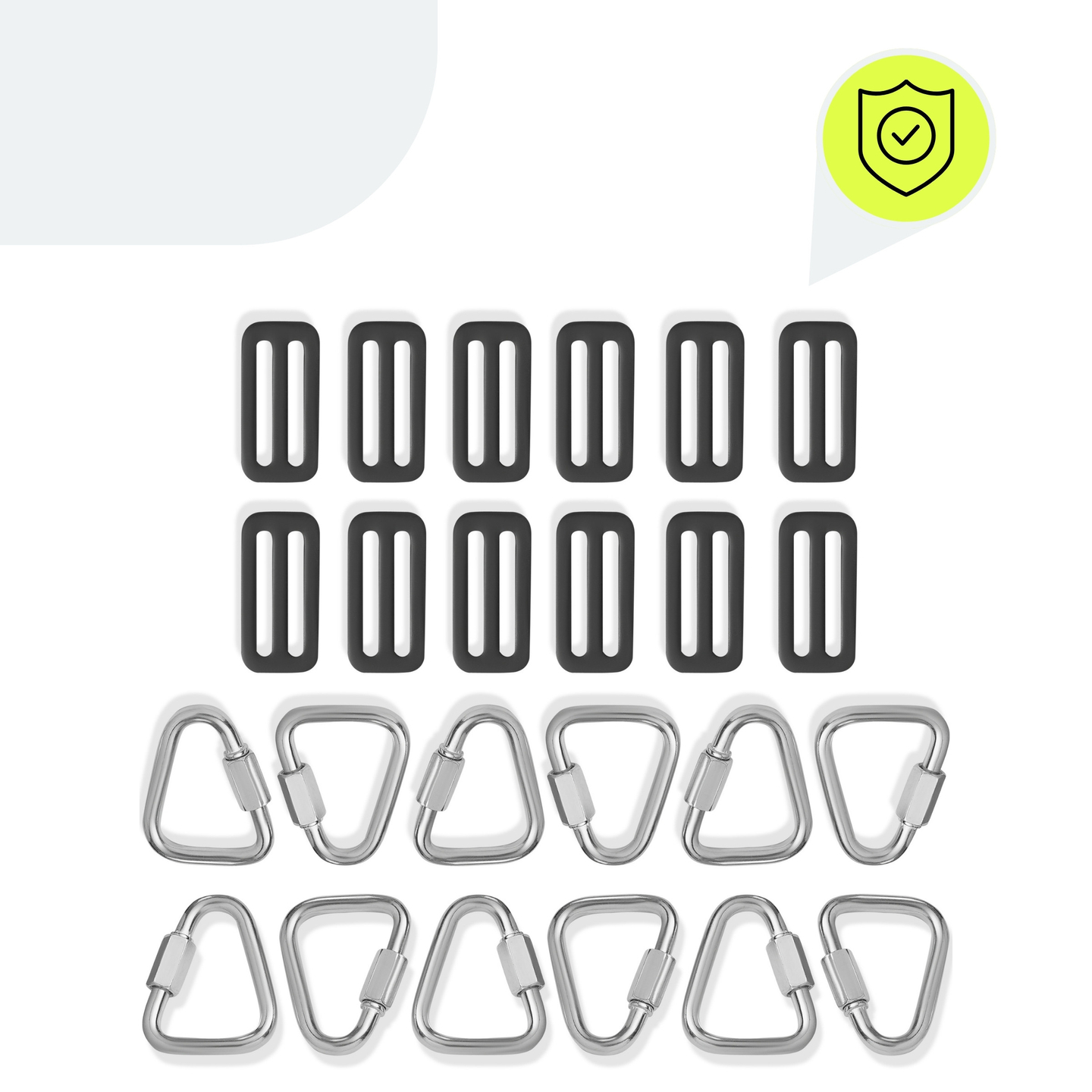 Pista de obstáculos ninja para crianças - Conjunto de slackline HyperMotion - 10 obstáculos