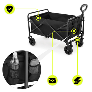 Cadeira de rodas de praia dobrável HyperMotion - preta, 80 kg