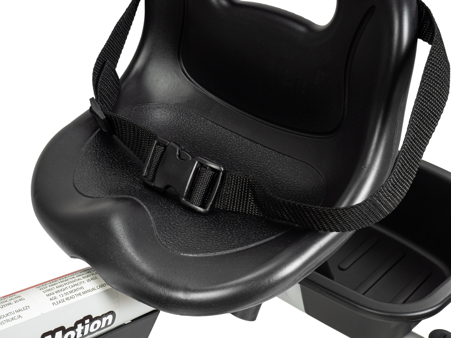 Triciclo HyperMotion TOBI VECTOR - rodas permanentemente infladas + empurrador. Cor: cinza claro.