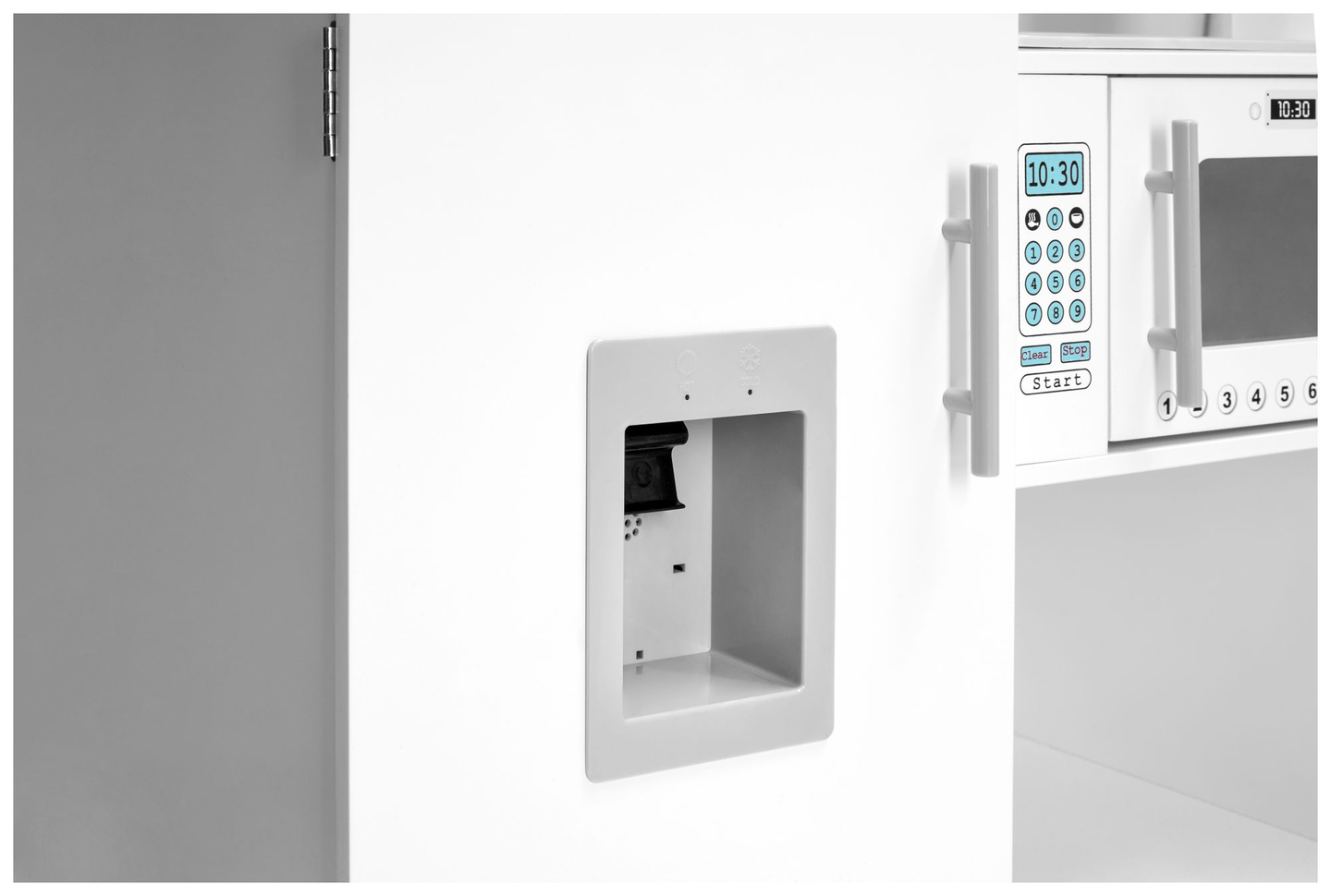 Cozinha de canto XXXL em madeira com frigorífico, forno, máquina de lavar roupa, avental e acessórios