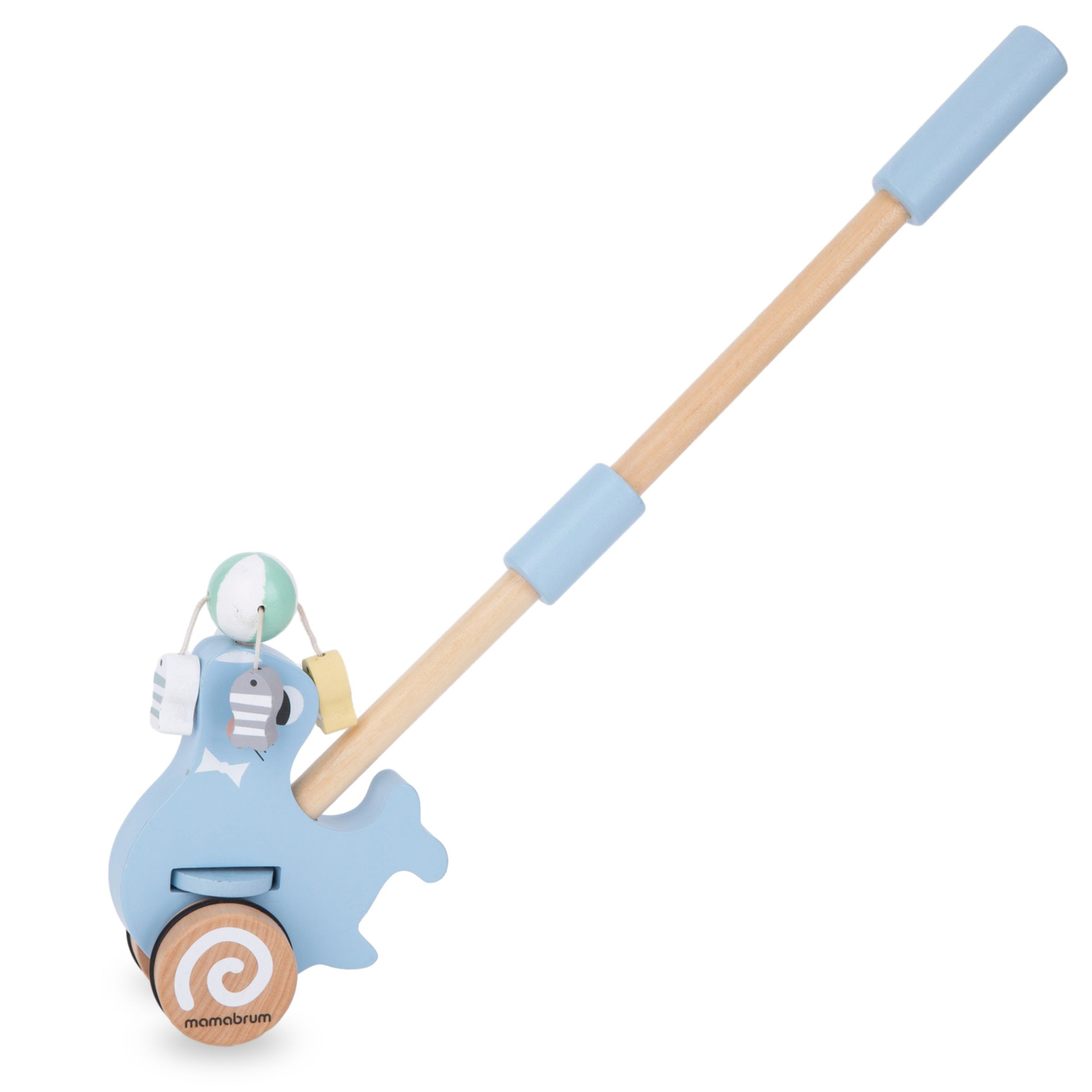 Selo de madeira com bastão para empurrar - empurrador