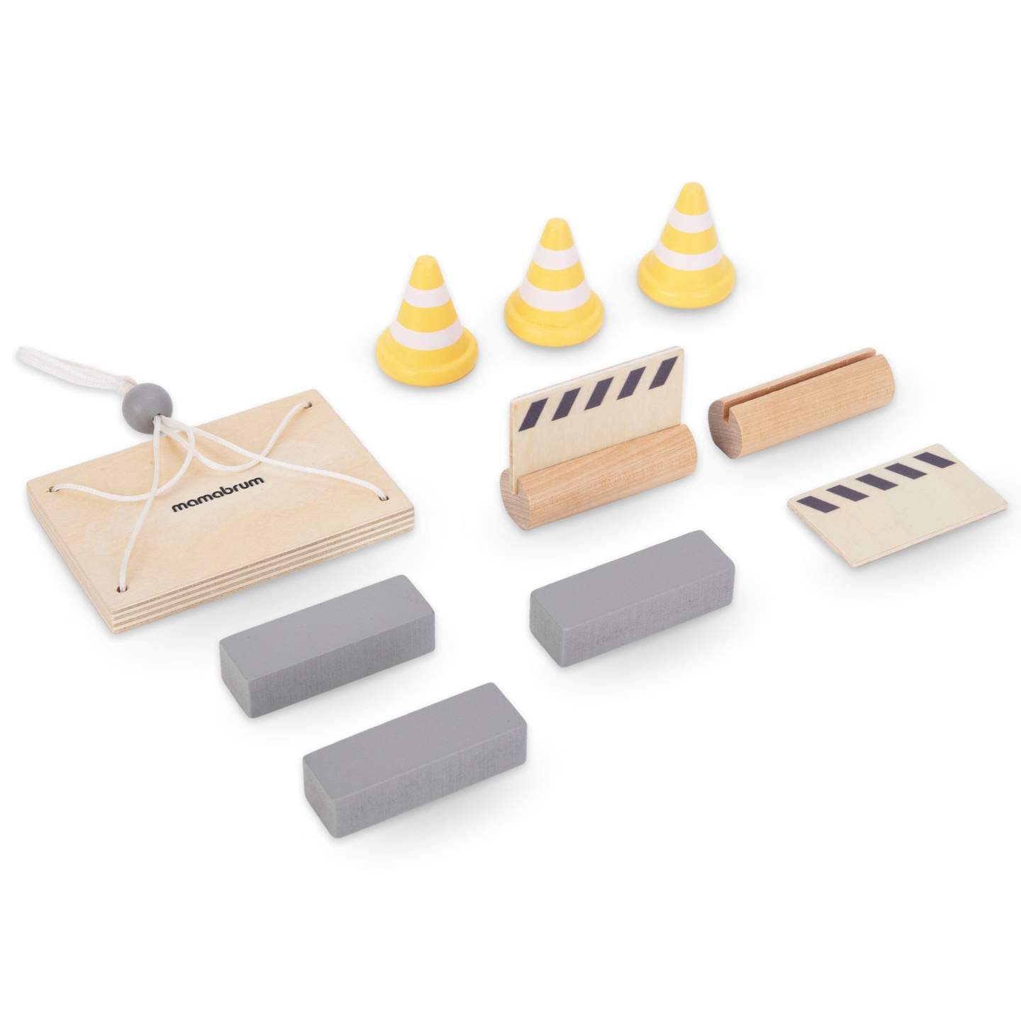 Canteiro de obras de madeira com grande guindaste móvel e veículos, guindaste de torre