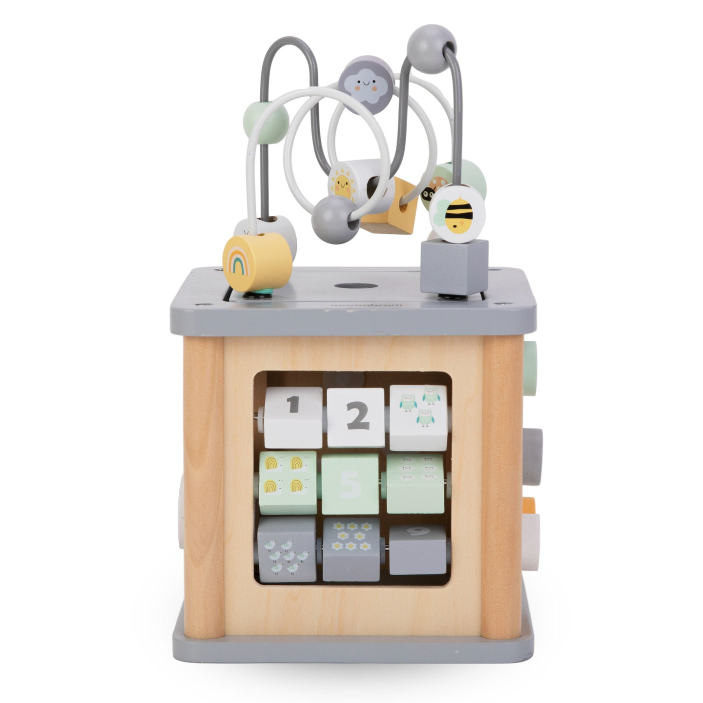 Cubo educacional Montessori de madeira - motor loop