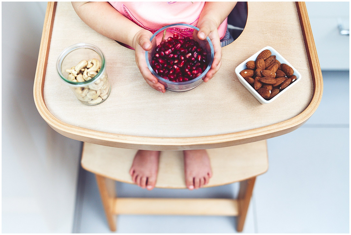 Cadeira de alimentação de madeira Moby-System WOODY - cor madeira natural