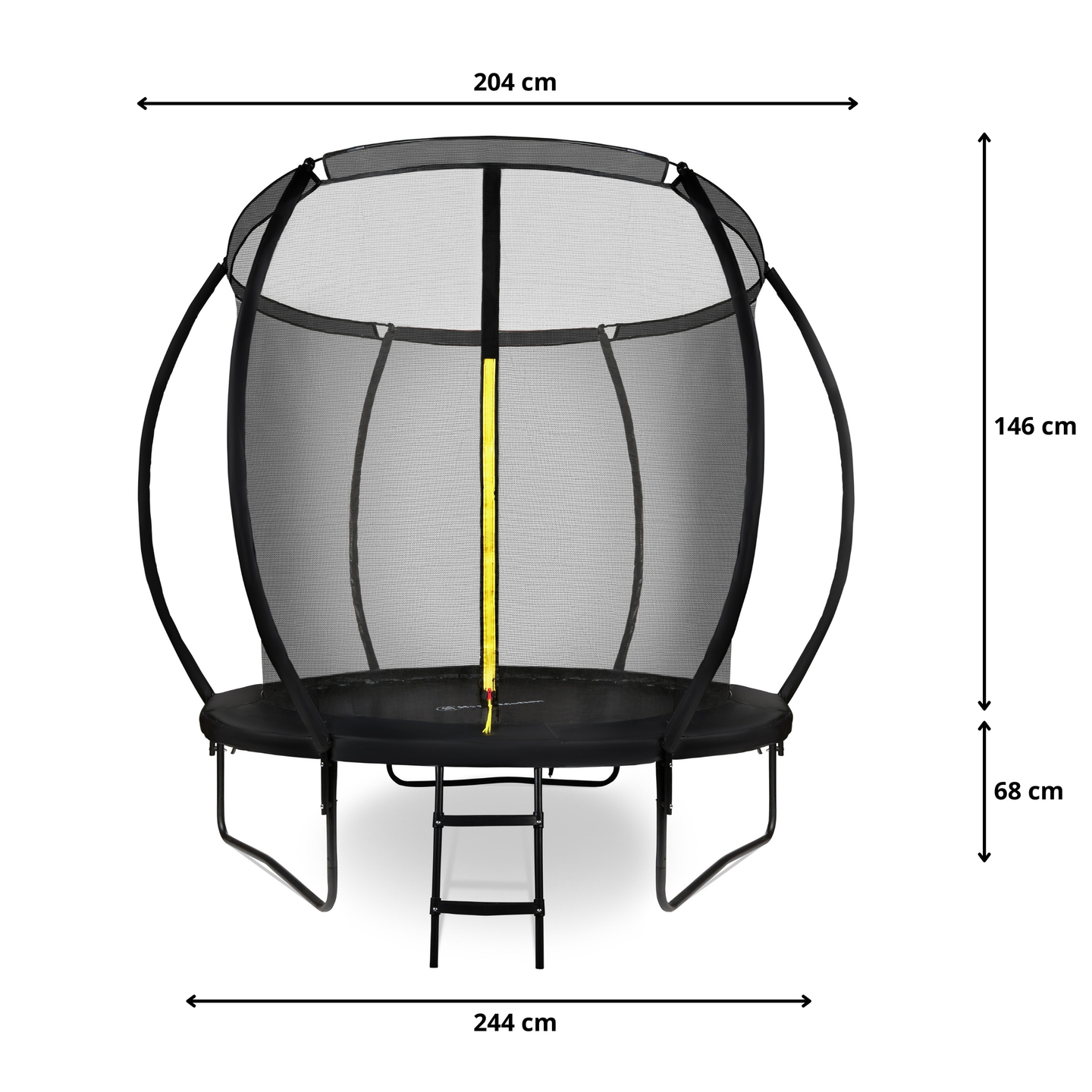 Trampolim de jardim infantil HyperMotion - 244 cm 8FT - com escada e rede interna - para casa e jardim