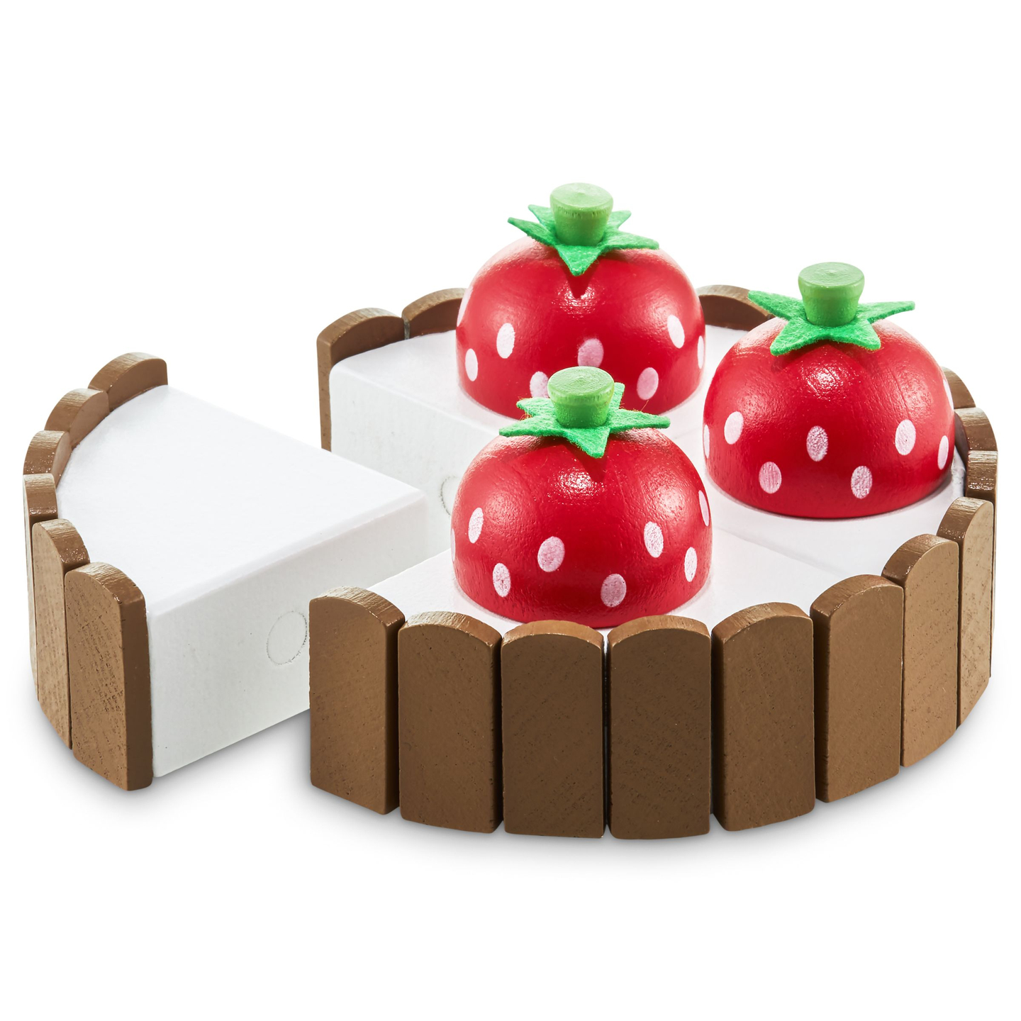 Caixa de madeira com doces para corte, confeitaria