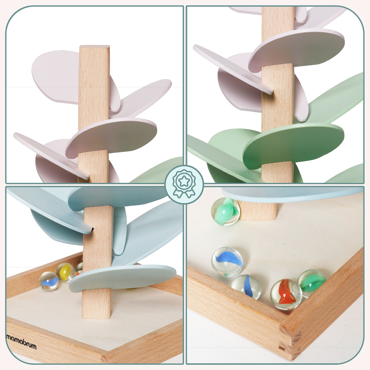 Culódromo de madeira - árvore sonora com bolas