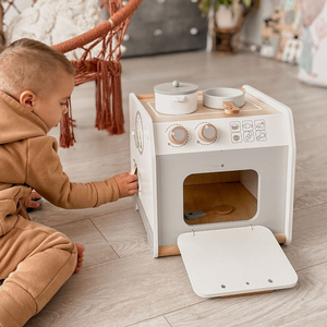 Cozinha de madeira - cubo educativo