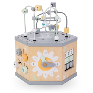 Cubo educacional interativo de madeira 7 em 1 - motor loop