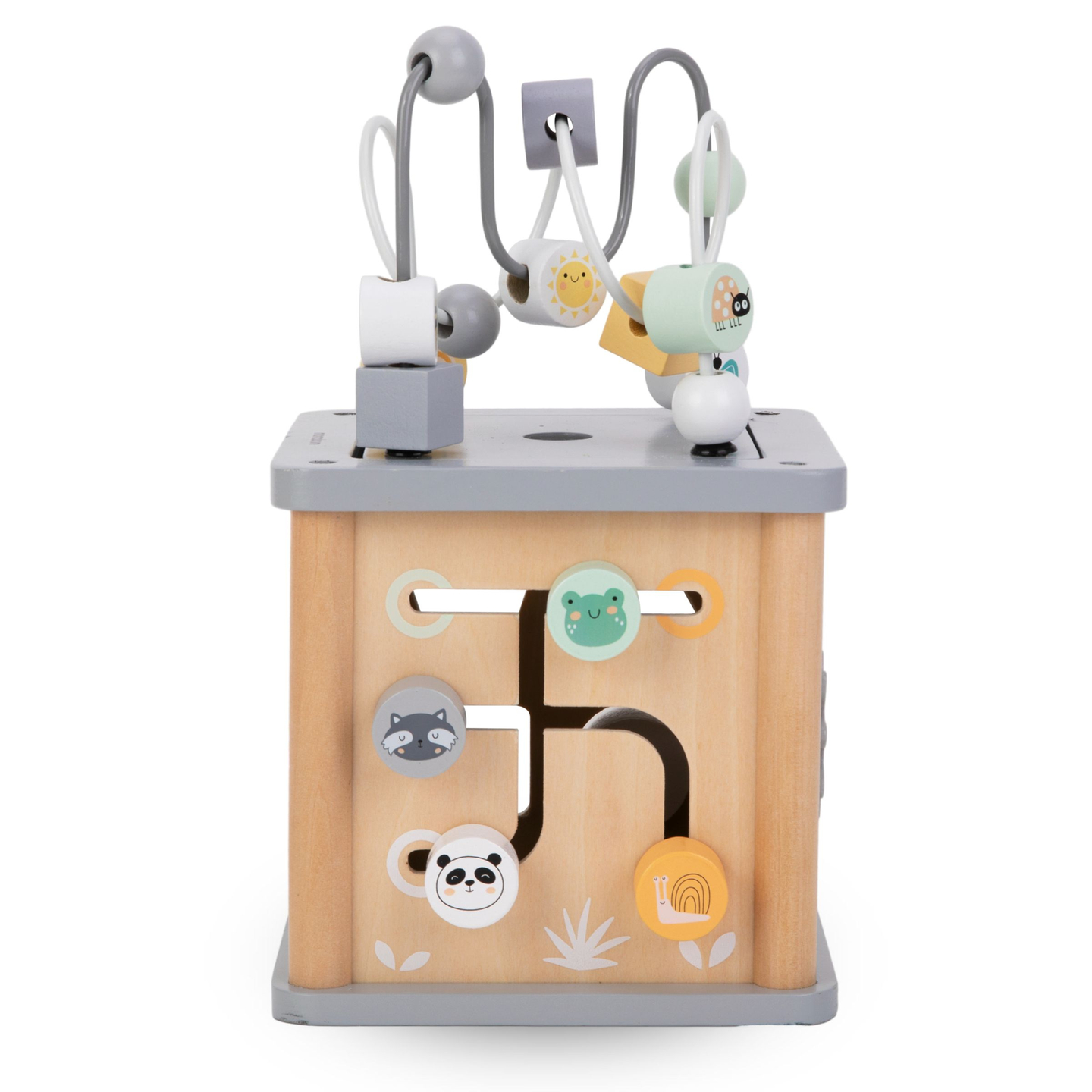 Cubo educacional Montessori de madeira - motor loop