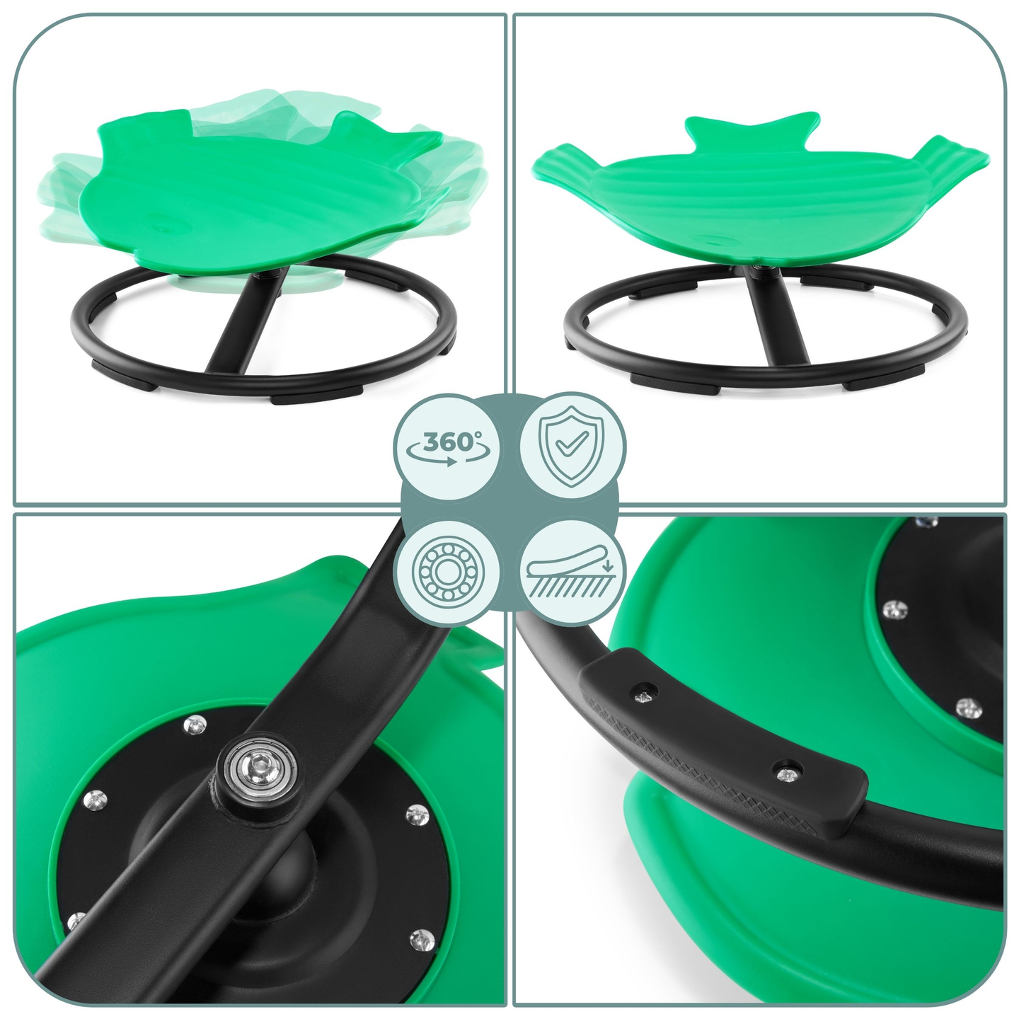 Mini carrossel para crianças Peixe - cor verde