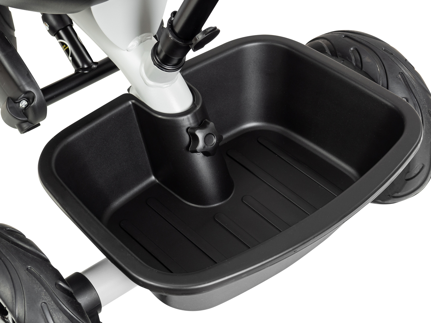 Triciclo HyperMotion TOBI VECTOR - rodas permanentemente infladas + empurrador. Cor: cinza claro.