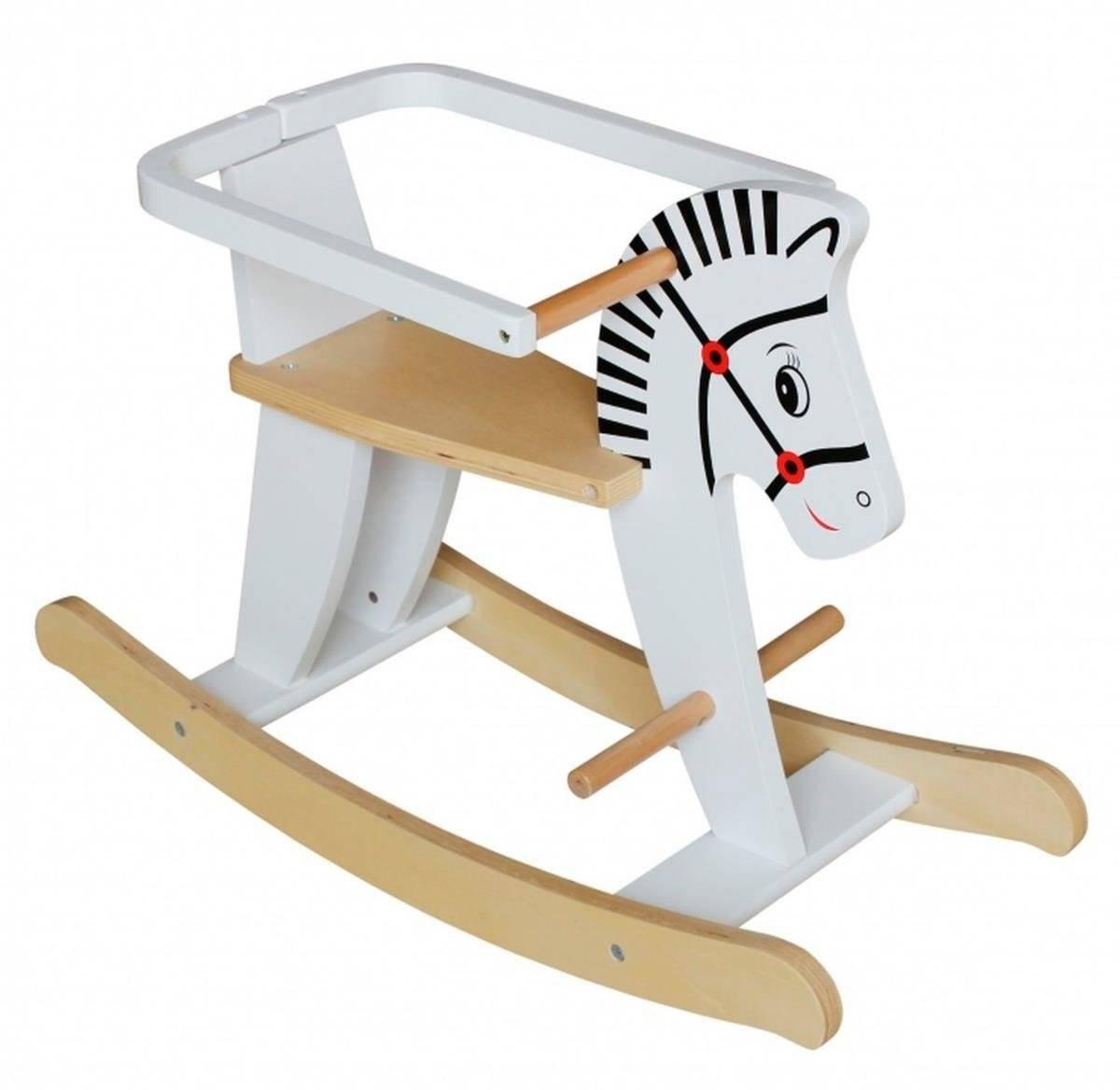 Cavalinho de balanço de madeira com grades K11