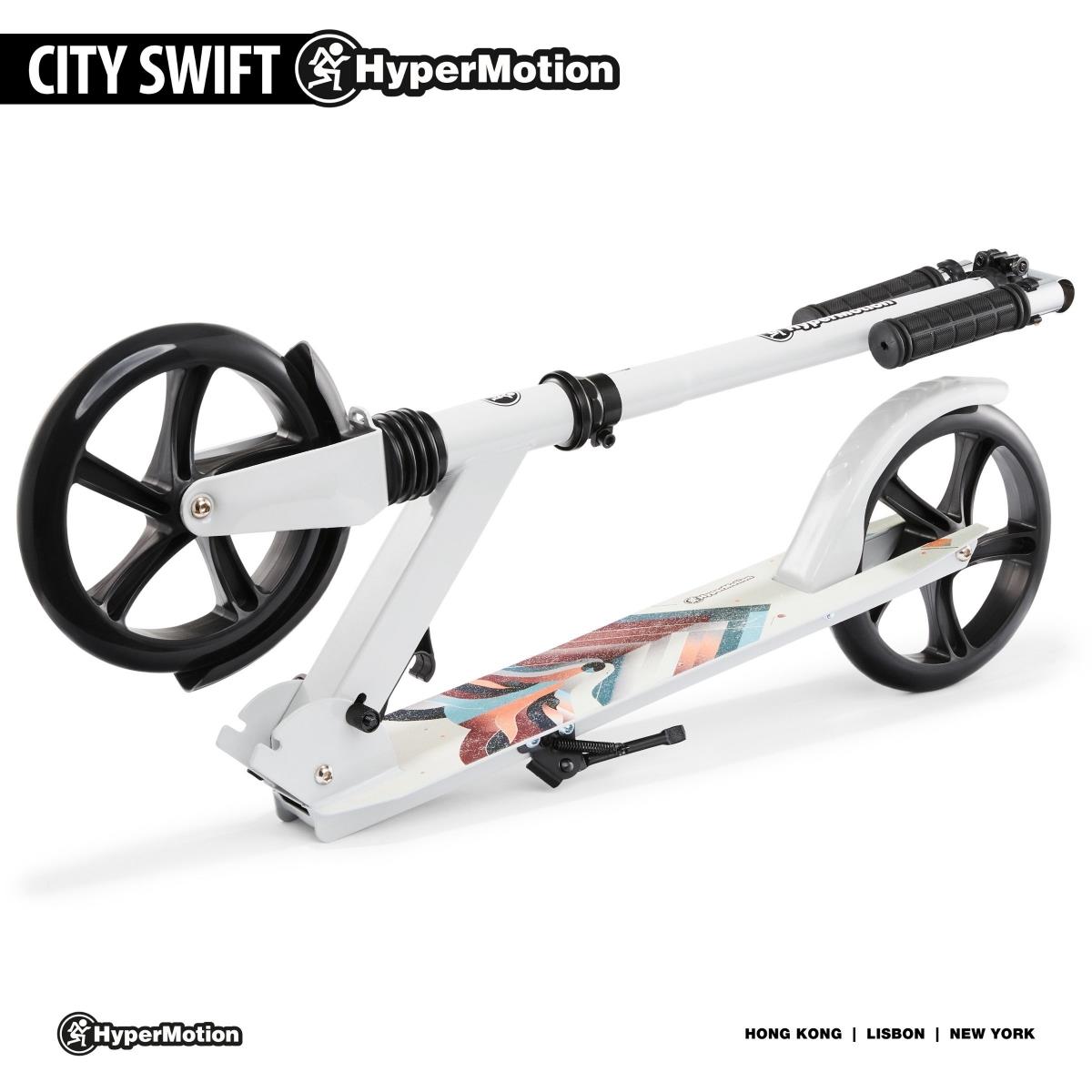 Trotinete de duas rodas para jovens adultos - com amortecedor - Hypermotion CITY SWIFT Winter Fox - 100kg